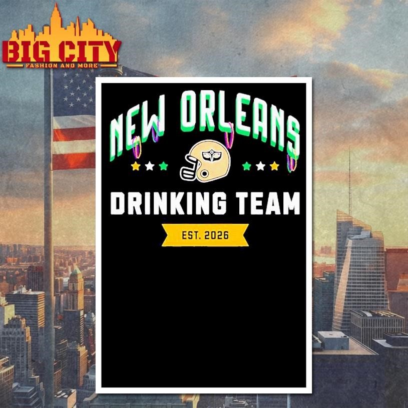 New Orleans football Drinking Team St. Patrick’s Day 2026 Shirt