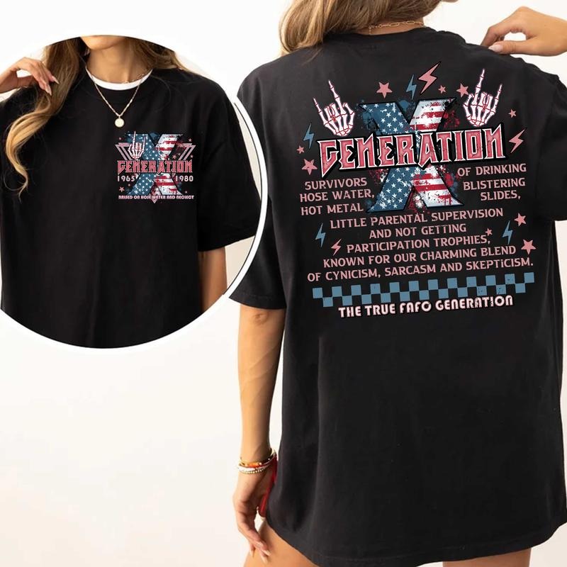 New Version Generation X 4th Of July Two Side Shirt Raised on Hose Water and Neglect Shirt Generation X T Shirt Cotton...