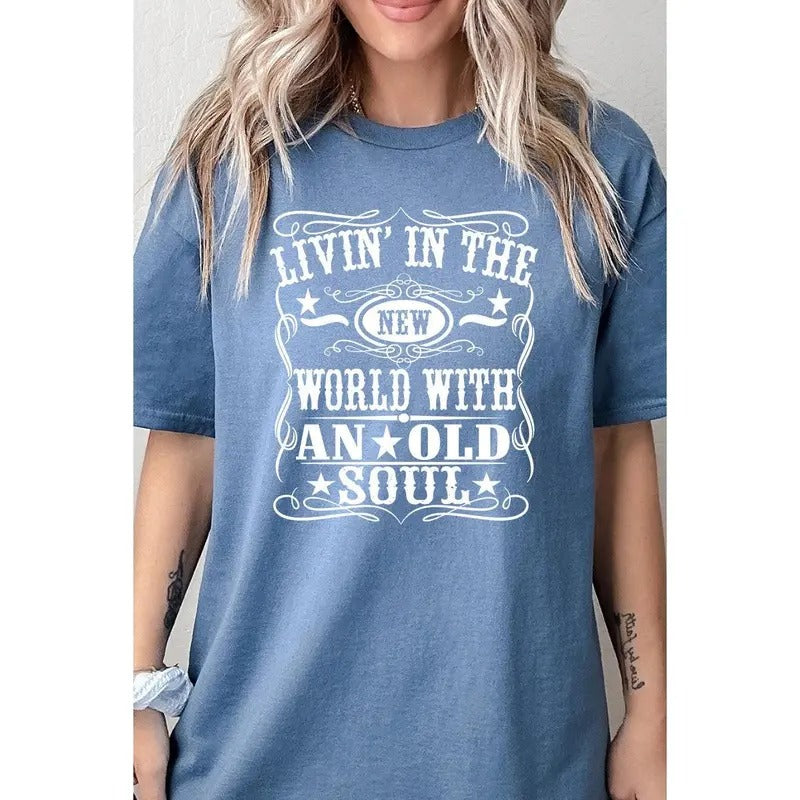 New World Old Soul Short Sleeve Relaxed Fit T-Shirt Hoodie, Sweatshirt | UrbanDripWear.com