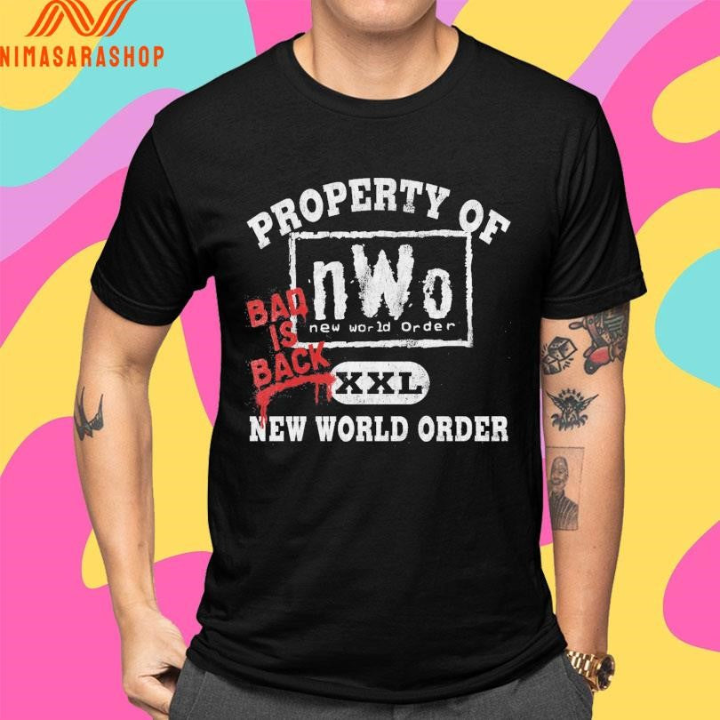New World Order Property Of New World Order Back Is Back XXL Shirts