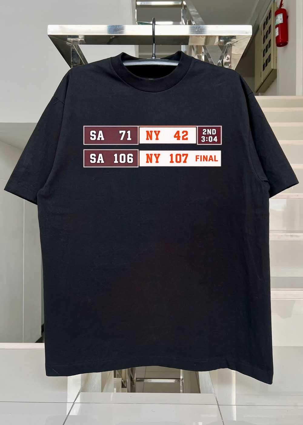 New York Basketball Comeback SA 71 to 42 Scoreboard Final T-Shirt