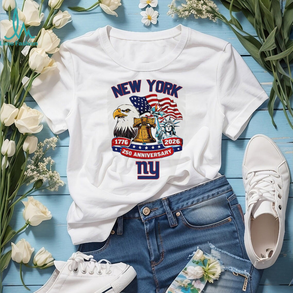 New York Giants Custom Name America’s 250th Anniversary Patriotic V Neck T Shirt