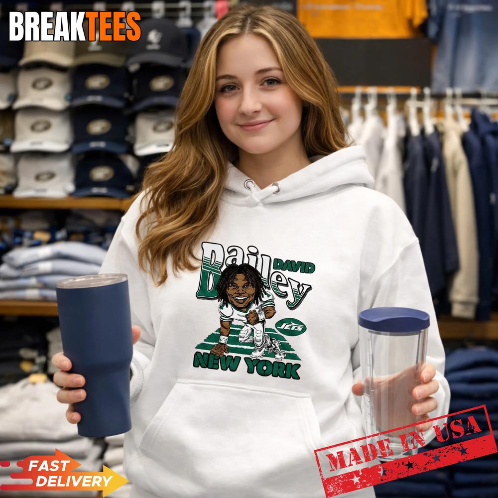 New York Jets David Bailey NFL caricature T-Shirt
