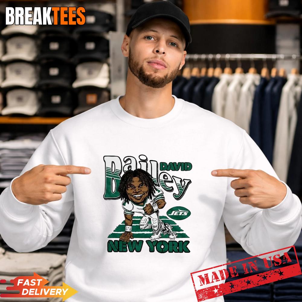 New York Jets David Bailey NFL caricature T-Shirt