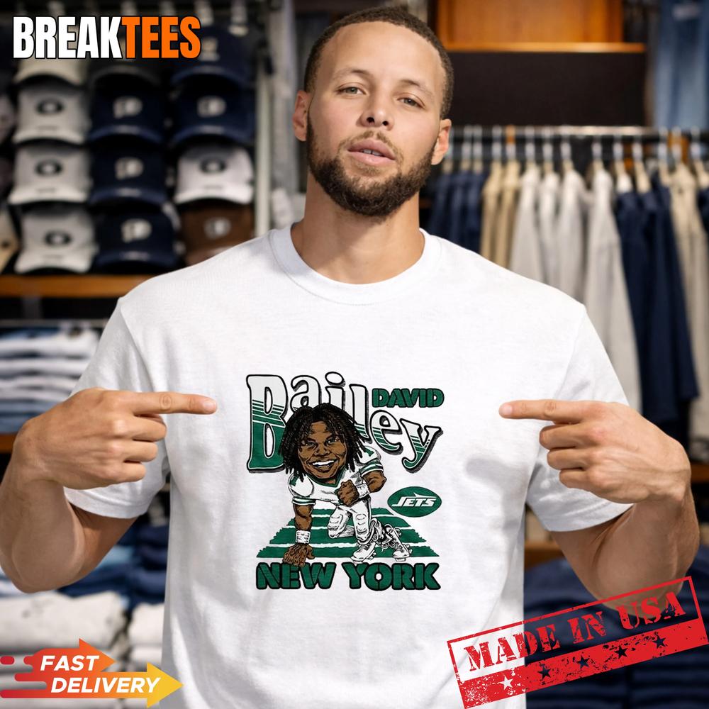 New York Jets David Bailey NFL caricature T-Shirt