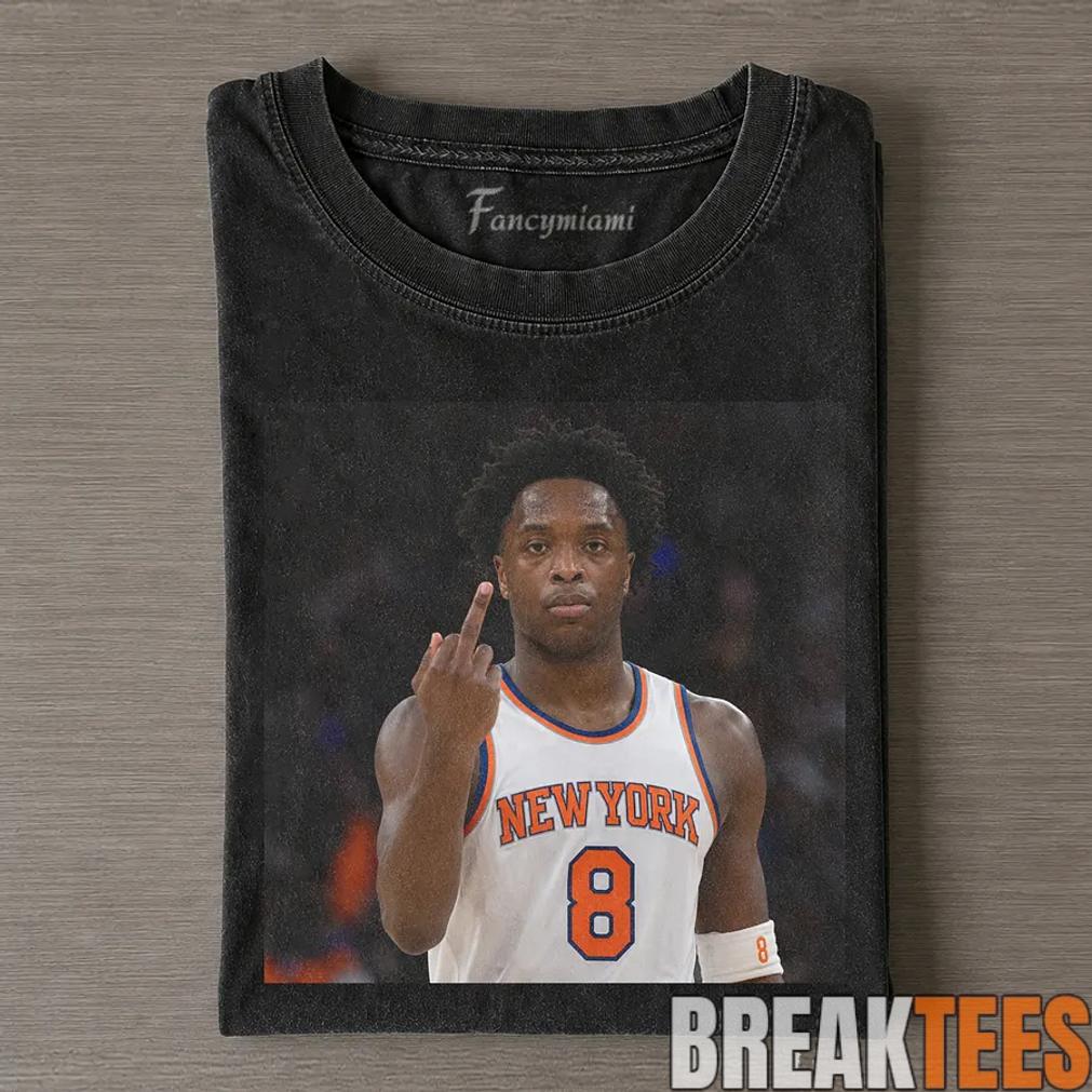 New York Knick 2026 NBA Finals OG Anunoby Middle Finger Shirt