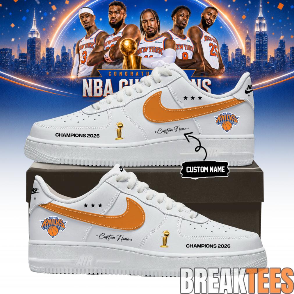 New York Knicks 2026 NBA Champions Custom Air Force 1 Shoes