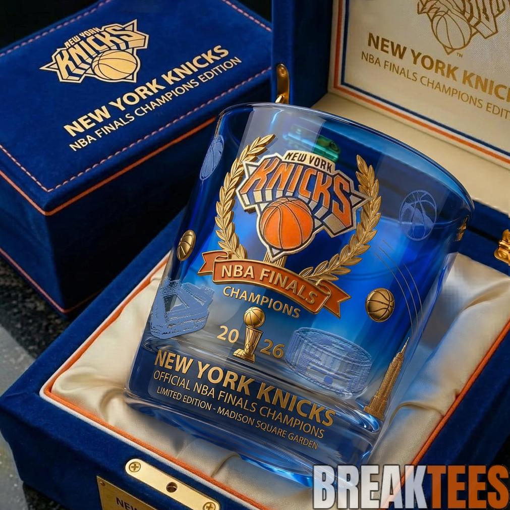 New York Knicks 2026 NBA Finals Champions Whiskey Glass