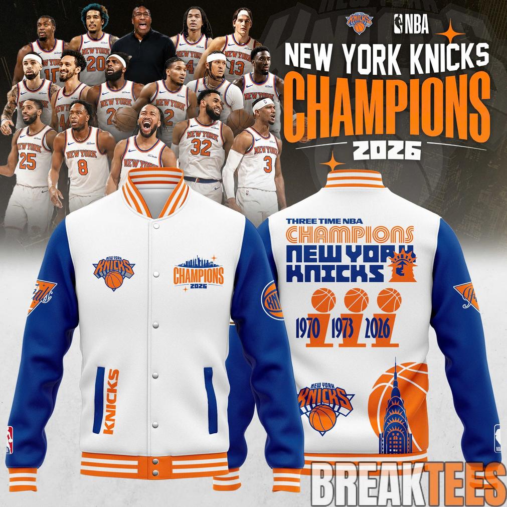 New York Knicks 3 Time NBA Champions Bomber Jacket