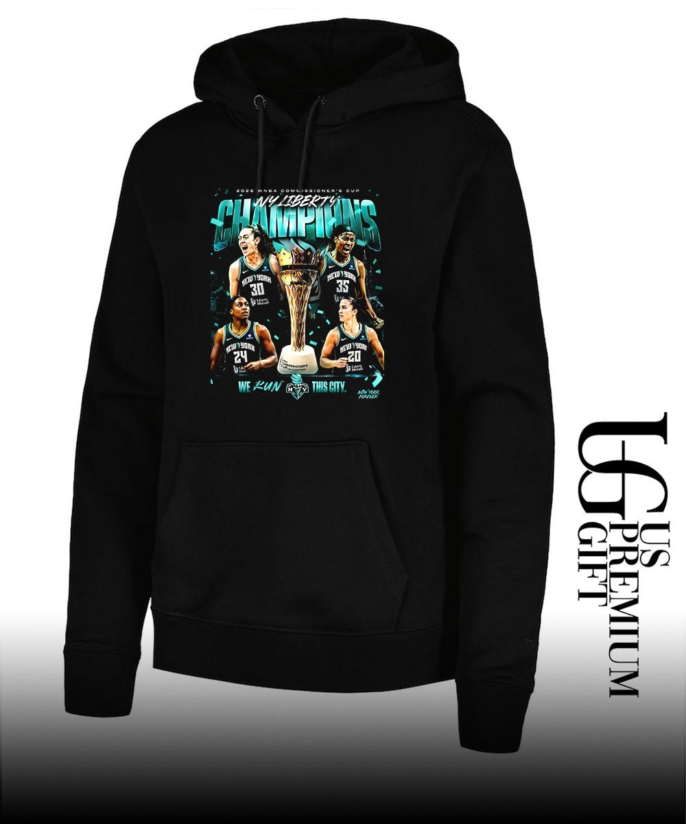 New York Liberty 2026 WNBA Commissioner’s Cup Champions We Run This City shirt