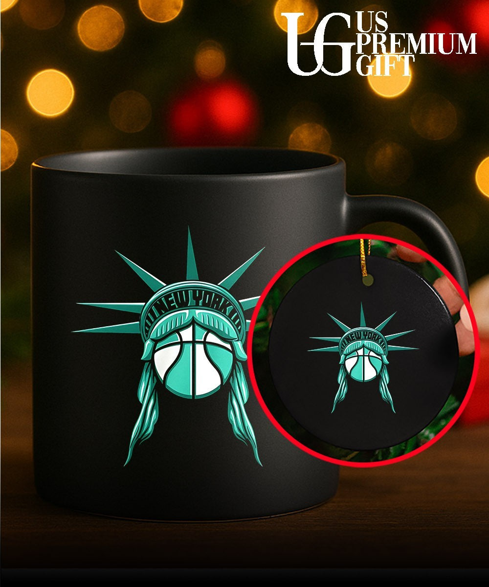 New York Liberty Basketball WNBA Statue of Liberty head WNBA Commissioner’s Cup Champions logo shirt