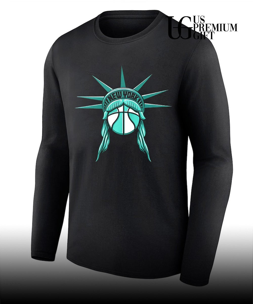 New York Liberty Basketball WNBA Statue of Liberty head WNBA Commissioner’s Cup Champions logo shirt