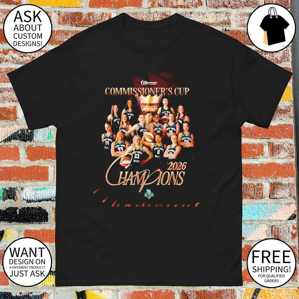 New York Liberty WNBA Basketball Commissioner’s Cup 2026 Champions shirt