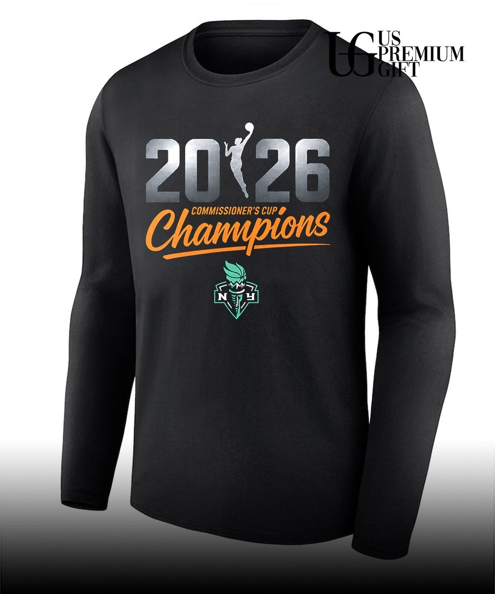 New York Liberty WNBA Commissioners Cup Champions 2026 Locker Room shirt