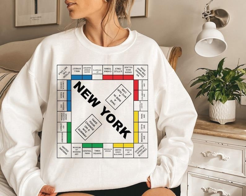 New York Monopoly Sweatshirt, And Just Like That Crewneck Shirt Hoodie | UrbanDripWear.com