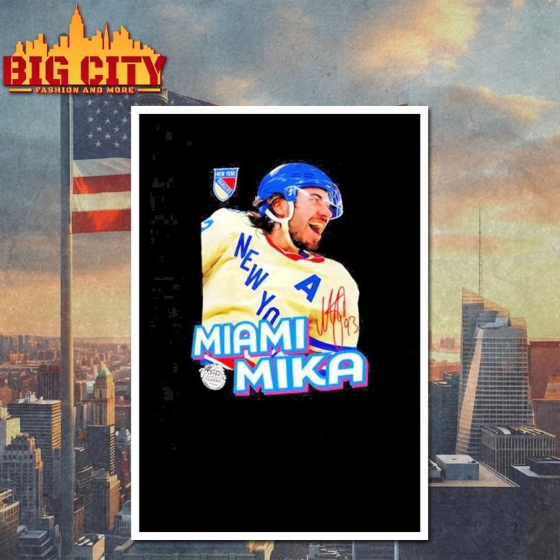 New York Rangers Mika Zibanejad Miami Mika graphic Shirt