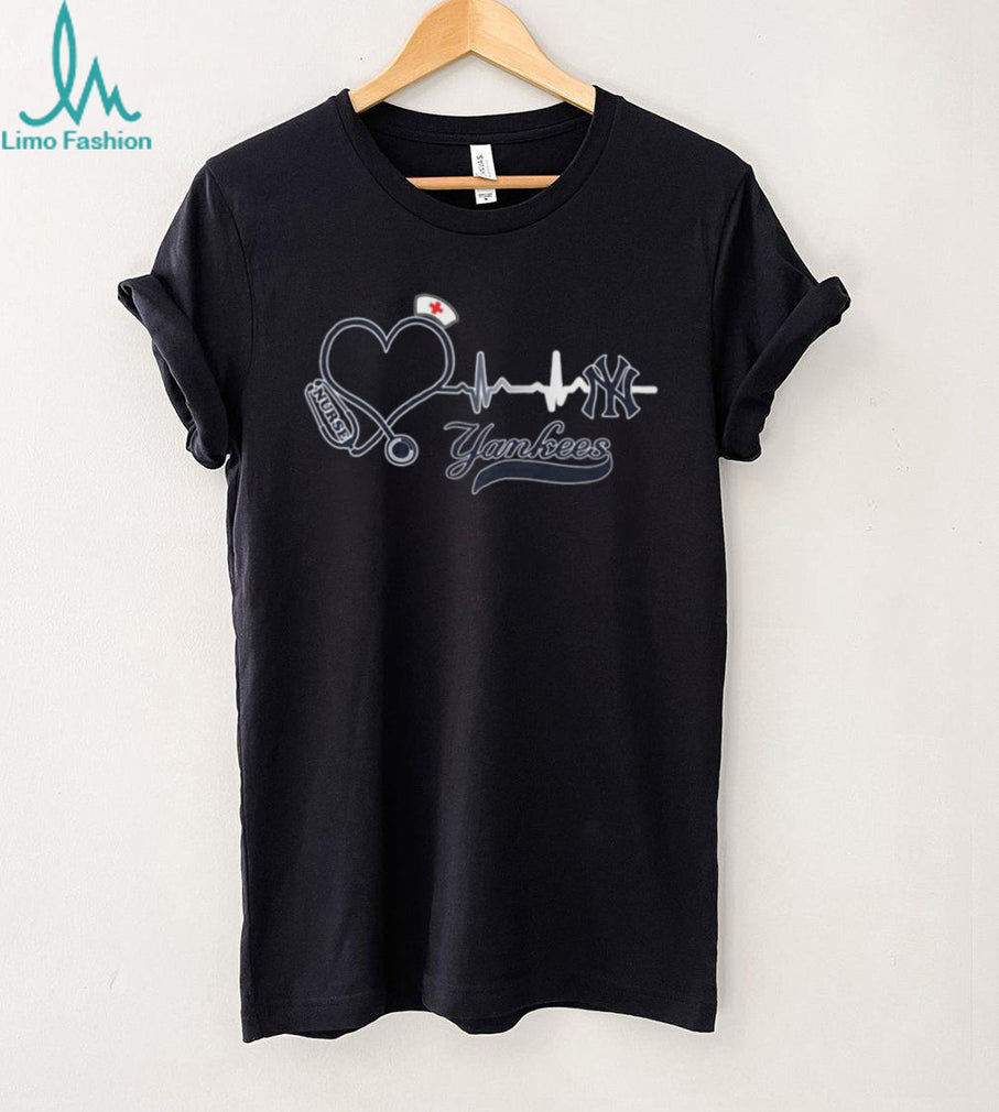 New York Yankees Nurse Heartbeat Stethoscope MLB Baseball Fan T Shirt