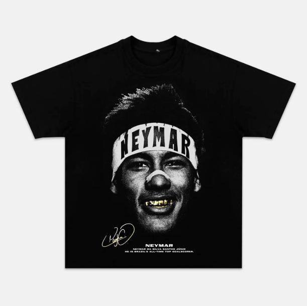 Neymar Grill T-Shirt, Neymar Vintage Graphic Tees, Funny Tee, Unisex Soccer Shirt, Sport Merch, Gift For Fan, Cotton...