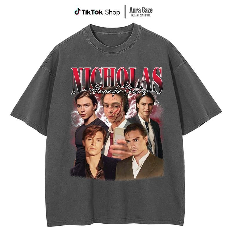 Nicholas Chavez Comfort Colors T-shirt, Unisex  Celebrity Tops For Men- For Women, Y2K 90s Retro Movies Bootleg Tshirt,...