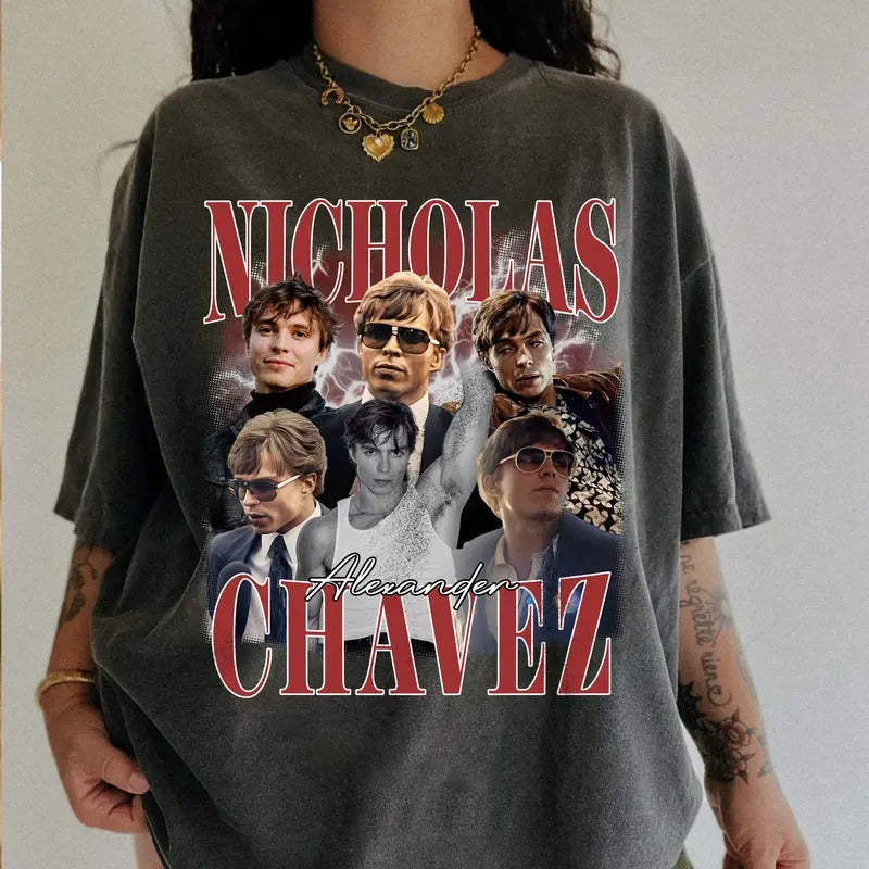 Nicholas Chavez Comfort Colors T-shirt, Unisex Tops For Men- For Women, Y2K 90s Retro Celebrity Movies Bootleg Tshirt,...
