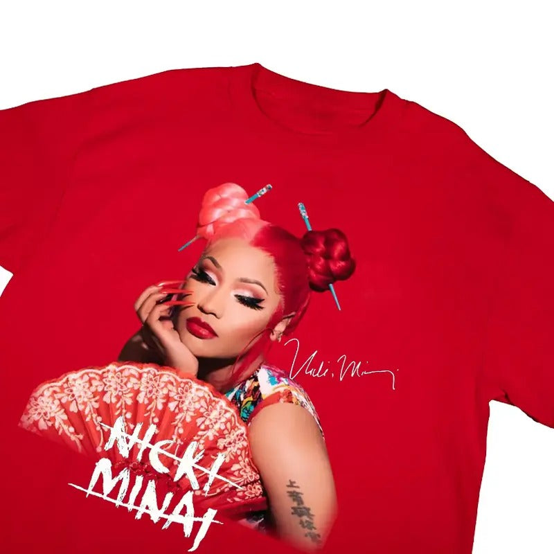 Nickii Hip Hop Minaj Gift For Fan Basic Red T-Shirt Hoodie, Sweatshirt | UrbanDripWear.com