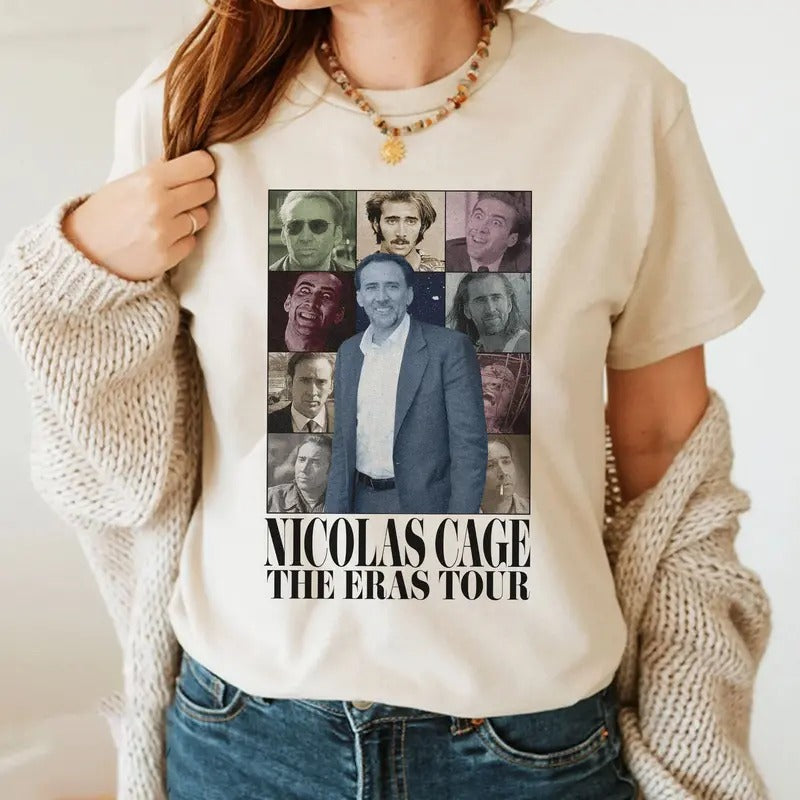 Nicolas Cage 90's Bootleg Rap Shirt, Nick Cage Parody Shirt, Nic Cage Meme Shirt, Nicholas Cage Gift Hoodie, Sweatshirt