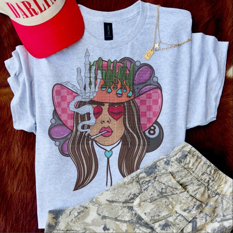 No Effs Desert Cowgirl Shirt, vintage western women's graphic tees, western outfits women, country concert outfits,...