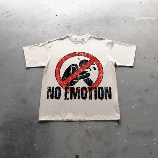 No Emotion Graphics Print Cotton T-Shirt, Y2k Shirt, Unisex T-Shirt, Gift For Men Women Hoodie, Sweatshirt