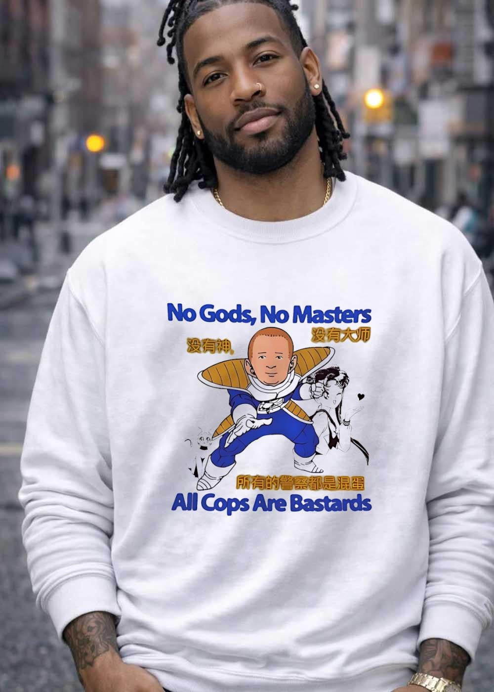 No Gods, No Masters, All Cops Are Bastards Bobby Hill Sailor Moon T-Shirt