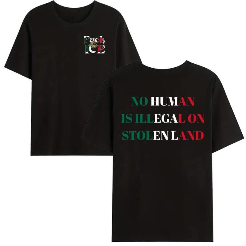 No Human Is Illegalon Stolen Land  Mexico Flag Shirt, Chinga La Migra Vintage Tee, Funny Meme Graphic Tee Hoodie, Sweatshirt