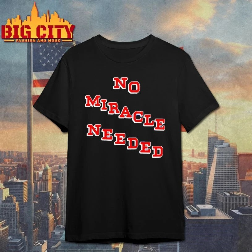 No Miracle Needed USA Hockey Stepped T-shirt