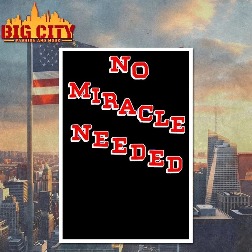 No Miracle Needed USA Hockey Stepped T-shirt