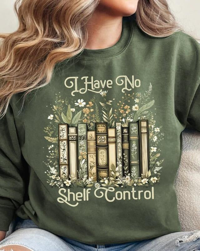 No Shelf Control Unisex NuBlend Crew Sweatshirt Fleece Womenswear Graphic Soft Tops T-Shirts, Hoodie | UrbanDripWear.com