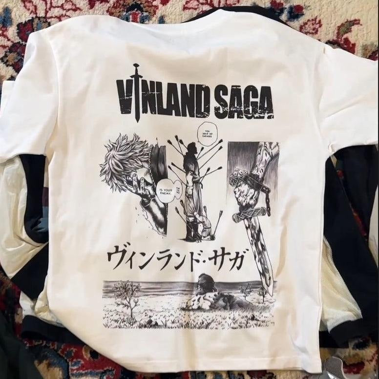 "No one is your enemy - VindLand Saga" T Shirt, Anime Shirt, Classic Cotton Menswear