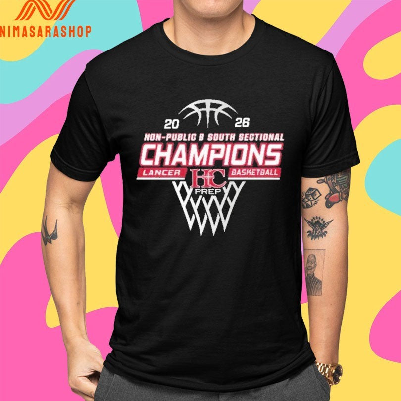 Non-Public B South Sectional Champions Lancer Basketball 2026 Shirts