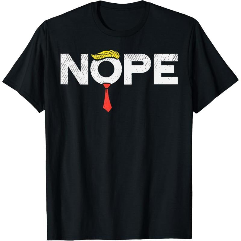 Nope Anti-Trump Red Tie Wig Stop Donald Trump Funny Impeach T-Shirt made in usa Hoodie, Sweatshirt | UrbanDripWear.com