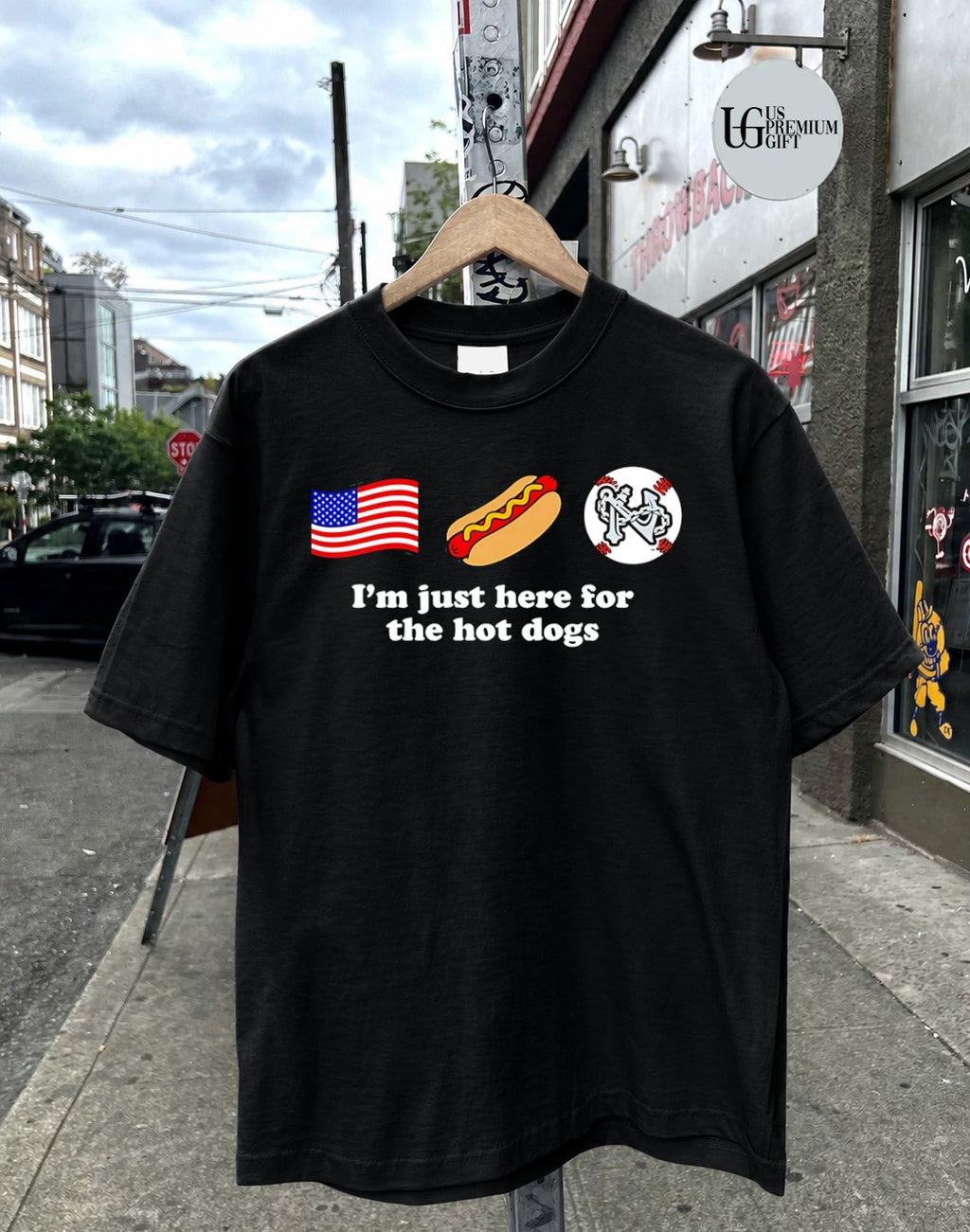 Norfolk Tides Just Here for the Hot Dog shirt