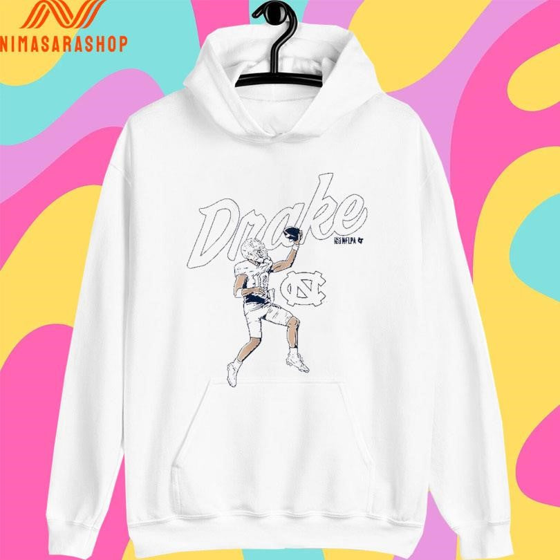 North Carolina Tar Heels Football Drake Maye Finger Roll Pro Shirts