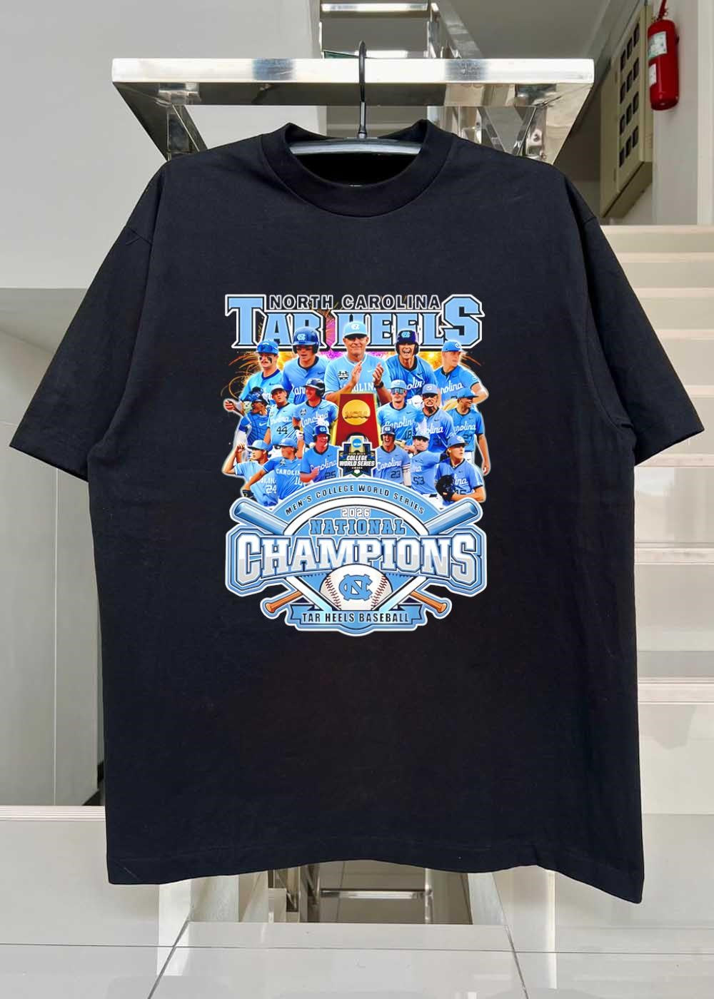 North Carolina Tar Heels Men’s College World Series 2026 National Champions shirt