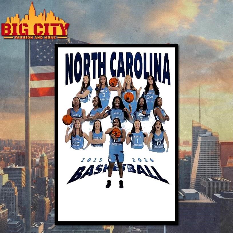 North Carolina Tar Heels basketball team 2025 2026 Shirt