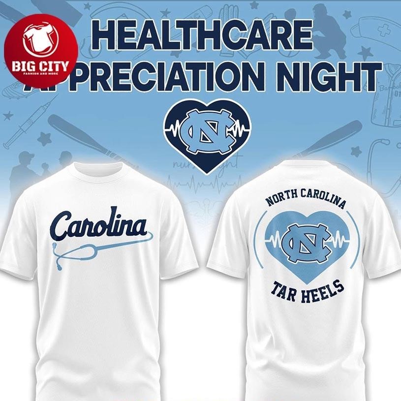 North Carolina Tar Heels x Healthcare Appreciation Night 2026 Two Sided Shirt