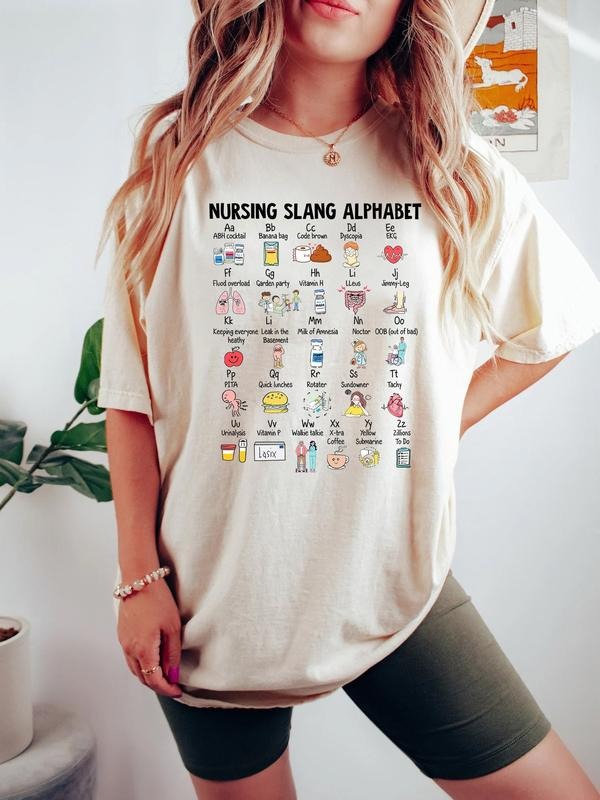 Nurse Shirts, Funny Nurse Alphabet T shirt Nurse ABCs Sweatshirt Registered Nurse Abcs Nursing Slang Terminologies...