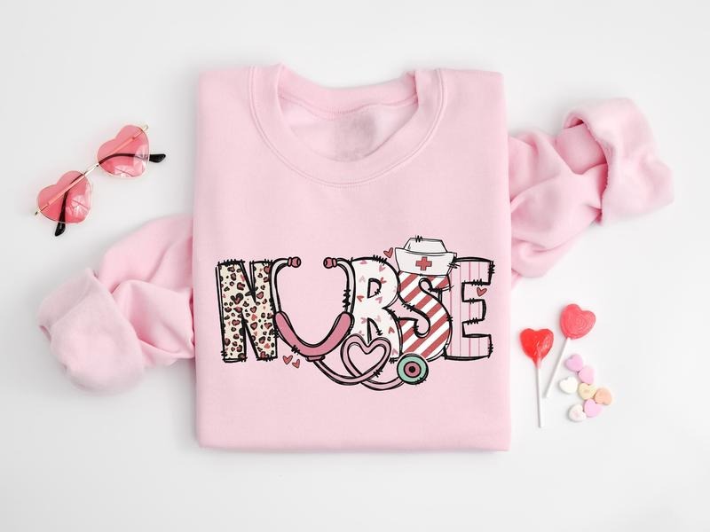 Nurse Valentine Sweatshirt, Nurse Valentines Day Sweatshirts, Valentine Nurse Sweaters, Valentine Nursing Sweater, Nicu...