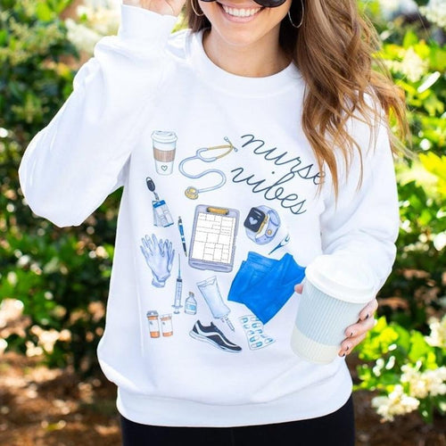 'Nurse Vibes' Sweatshirt T-Shirts, Hoodie | UrbanDripWear.com