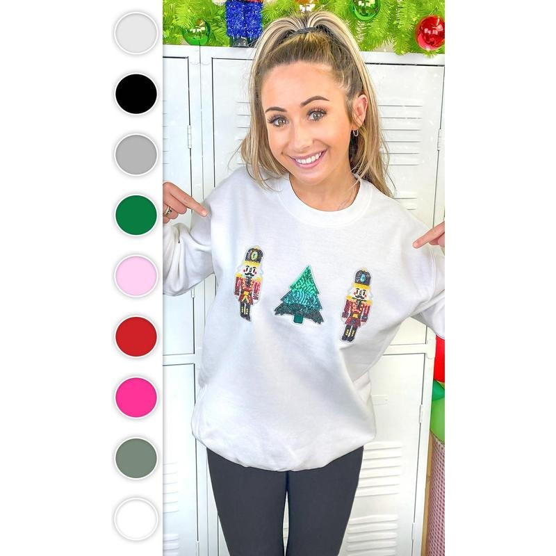 Nutcracker Sparkle Sequin Graphic Sweatshirt T-Shirts, Hoodie | UrbanDripWear.com