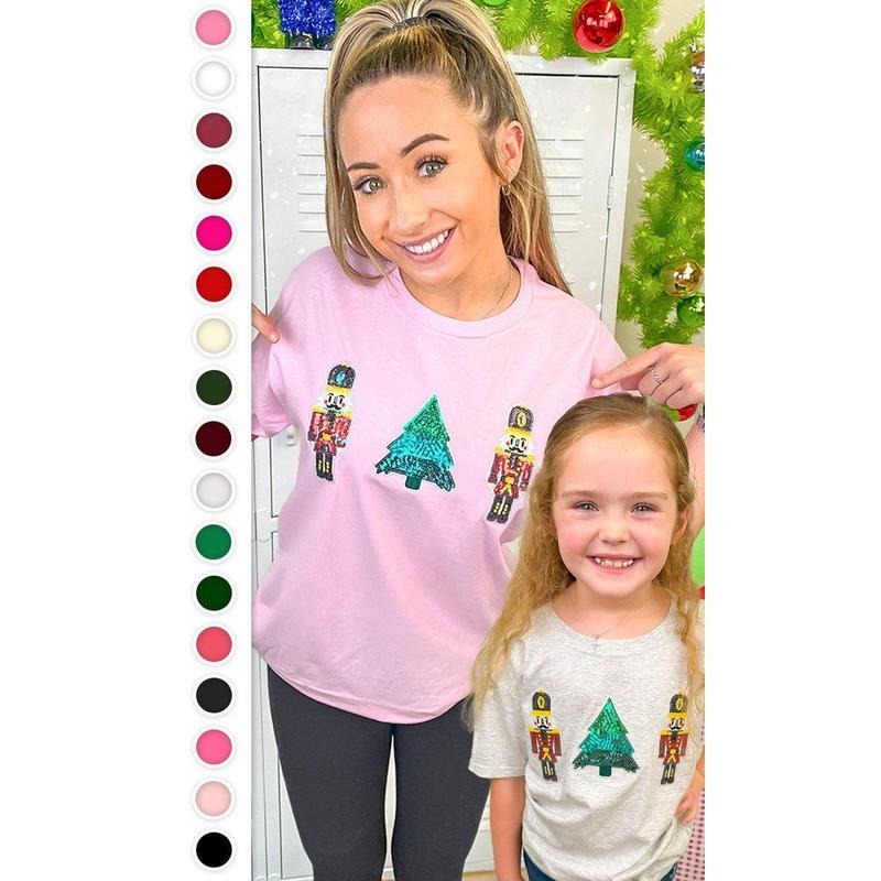 Nutcracker Sparkle Sequin Graphic T-Shirt Hoodie, Sweatshirt | UrbanDripWear.com