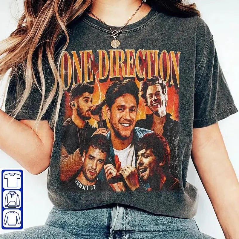 O.ne Dir.ection Shirt, member's signature One Direction Shirt, Pop Music Fan Tee Gift for men women Tee Hoodie, Sweatshirt