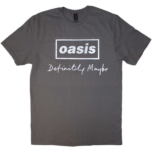 Oasis Unisex T-shirt , Definitely Maybe Distressed Logo