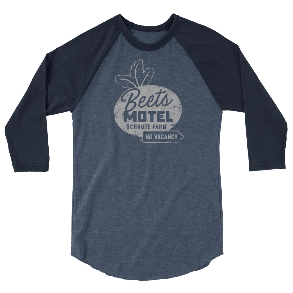 The Office Beets Motel Unisex 3/4 Sleeve Raglan Shirt
