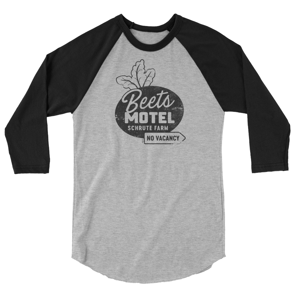 The Office Beets Motel Unisex 3/4 Sleeve Raglan Shirt